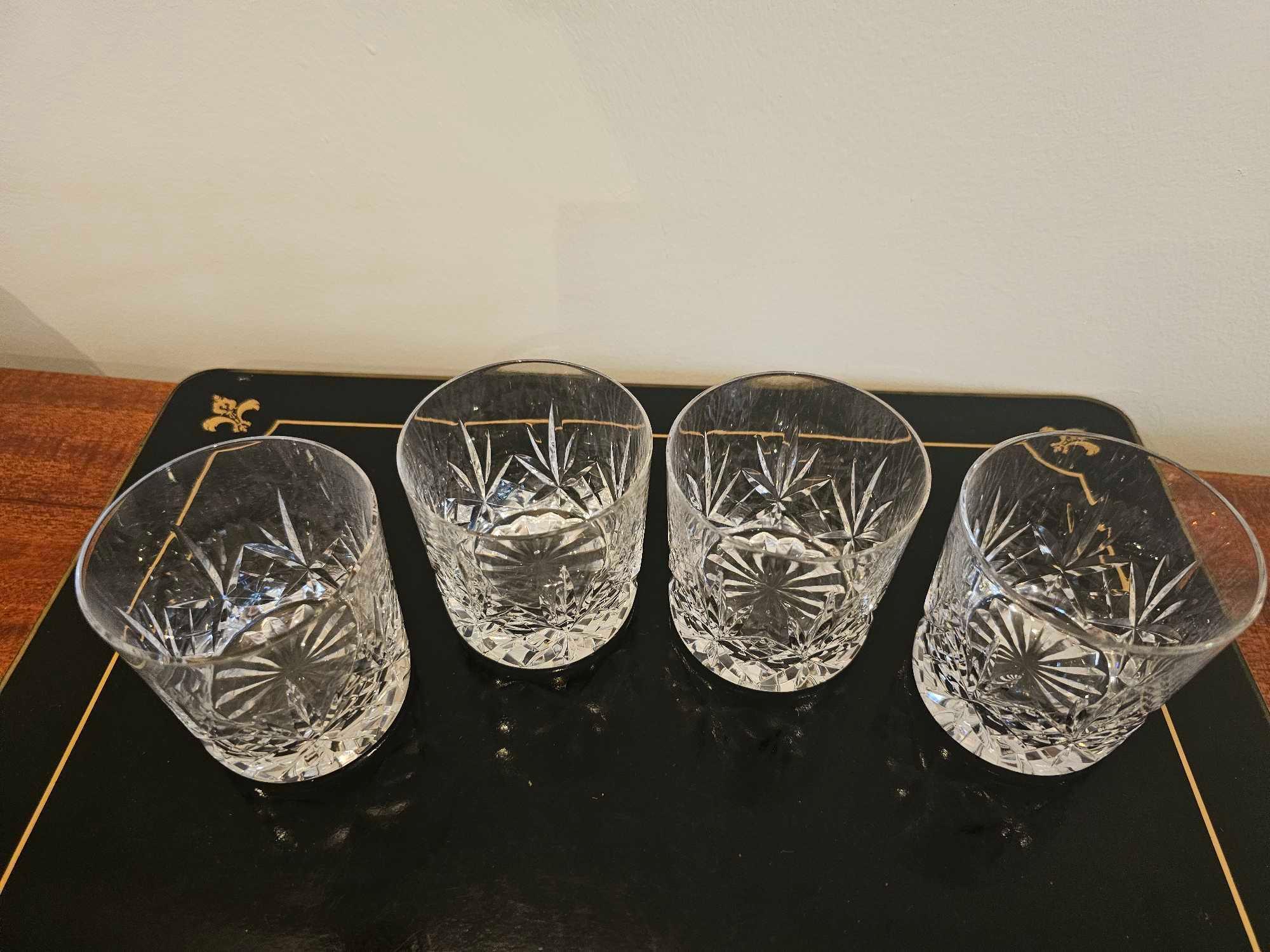 A Set Of 4 X Stuart Crystal Tumblers 8cm Tall - Image 3 of 5