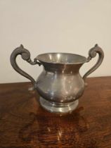 Arts And Craft Movement El Rei Portugal 95% Etain Pewter Twin Handled Pot 19cm Tall