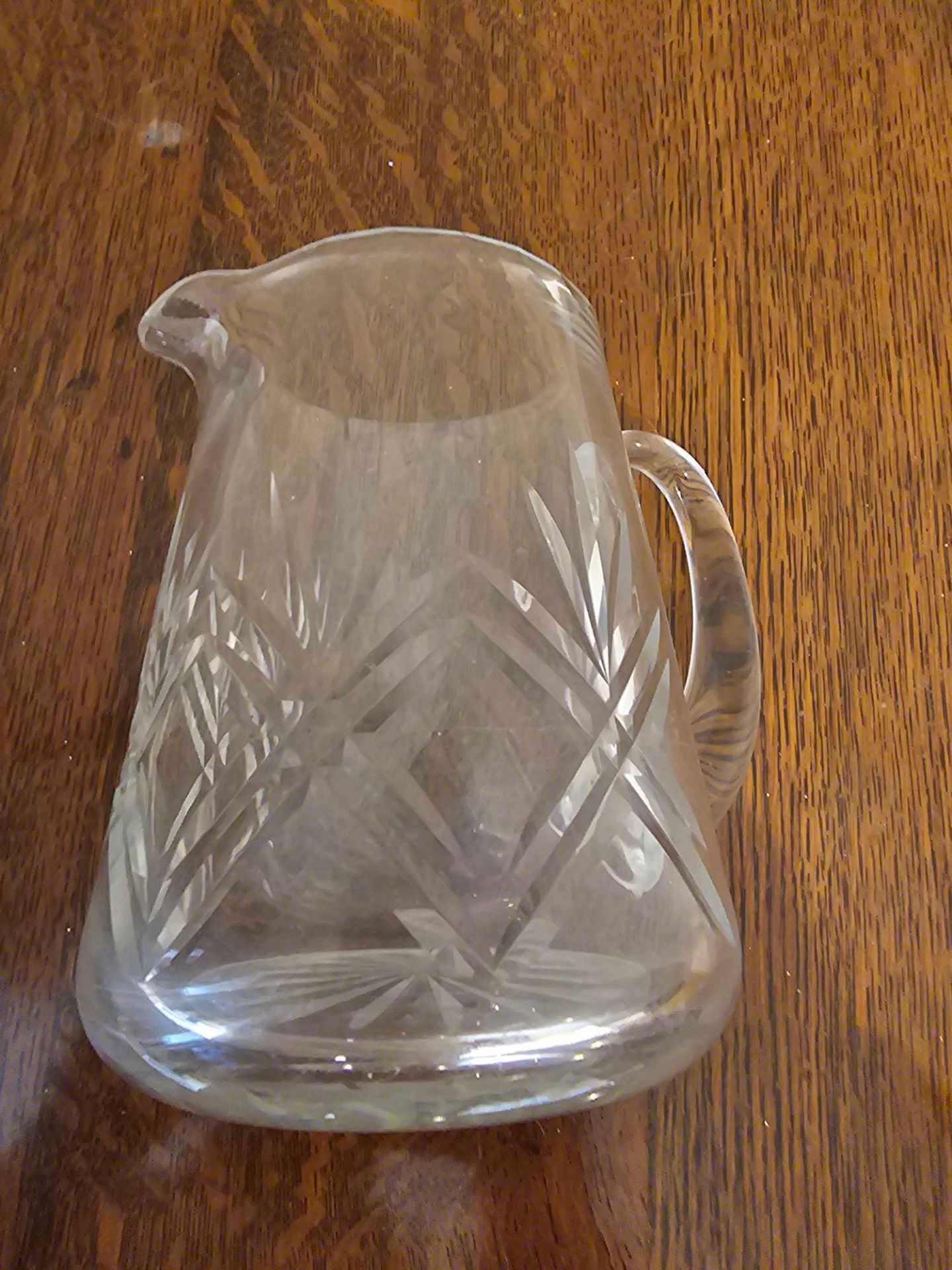 A Crystal Cut Water Pitcher 15cm - Image 7 of 7