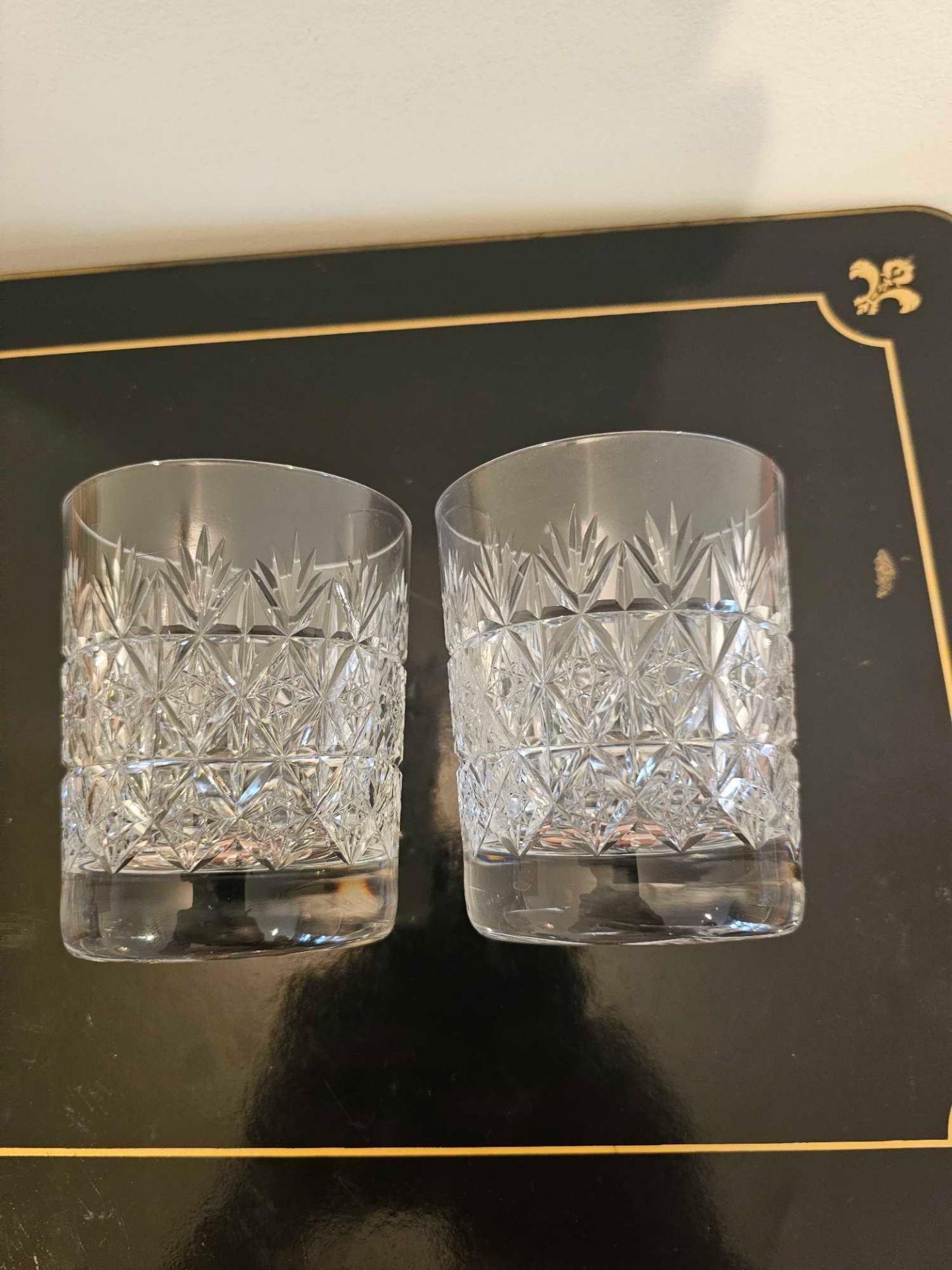 A Set Of 12 X Thomas Webb Crystal Tumblers 9cm Tall - Image 6 of 6