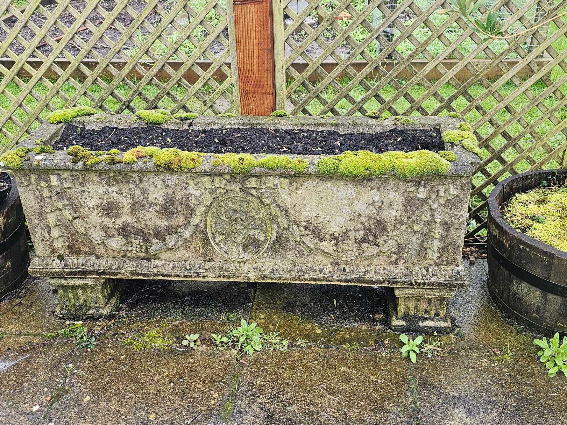 A Composite Carved Stone Trough - Image 2 of 2