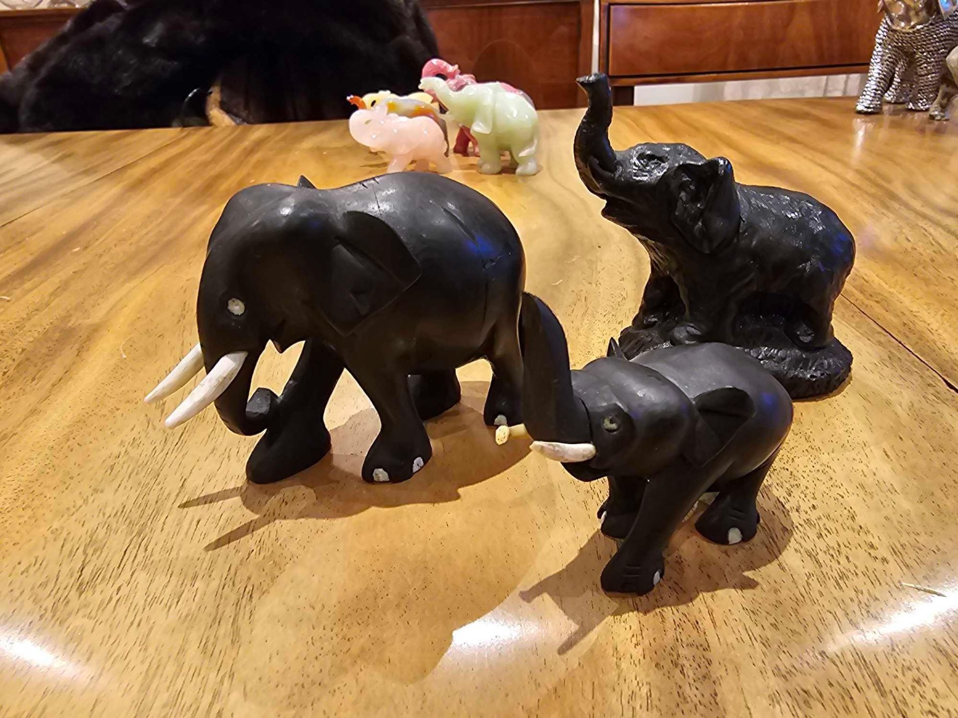 A Collection Of 3 X Various Elephant Figurines As Per Photograph - Image 2 of 2