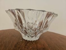 Faceted Cut Crystal Large Bowl 29 X 18cm