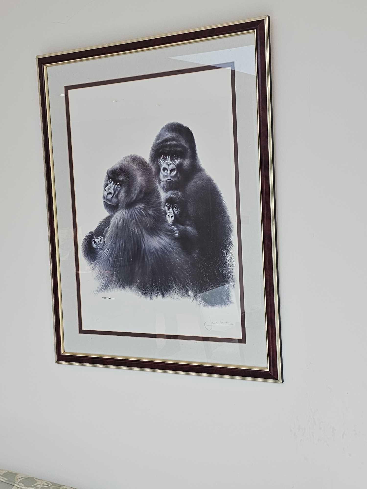 A Joel Kirk (British, Born 1948) Family Of Silver Back Gorillas, From A Limited Edition Series - Bild 2 aus 4