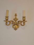 Dernier & Hamlyn Bespoke Lighting 3 X Off Twin Arm Wall Sconces Finished In Lacquered Gilt In The