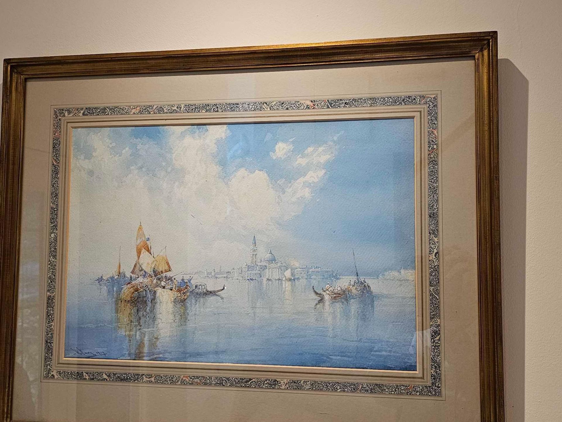 William Knox (1862-1925) British, Sailing Boats And Gondolas Gathered On A Venetian Lagoon, - Image 2 of 4