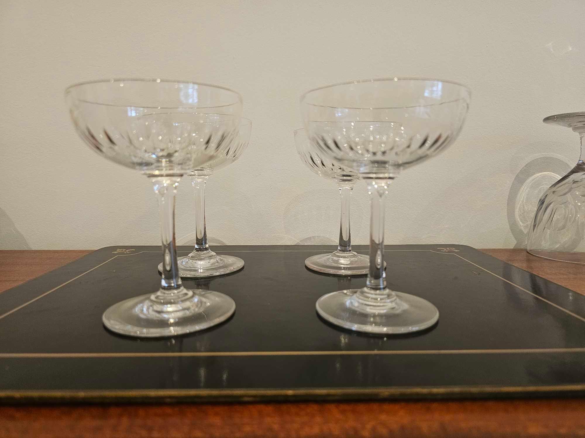 A Set Of 4 X Crystal Martini Glasses 12cm - Image 3 of 5
