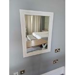 Rectangular Mirror A Bright White Gloss Finish On A Clean, Contemporary, Classic Design, With A