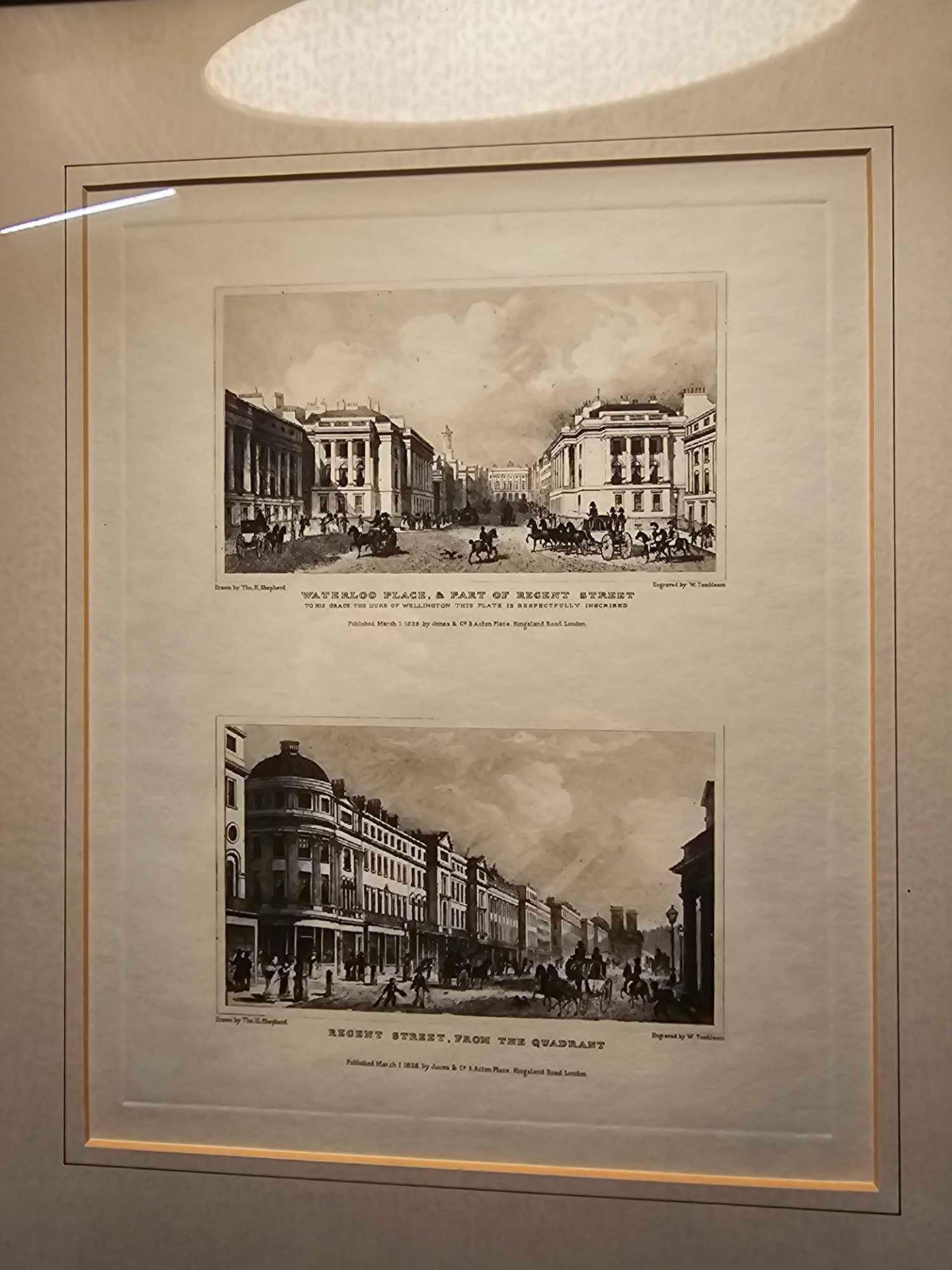 2 x Framed Prints (1) The Royal College of Physicians, Trafalgar Square: The Elevation. Engraving By - Image 3 of 4