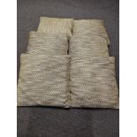 6 x Gold/Black Silk Cushions Size 45 x 45cm ( Ref Cush 143(