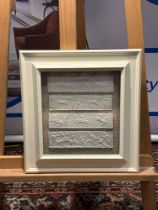 A Set of 4 x Framed Artwork of Plaster Relief Panels Depicting Friezes of The Parthenon 41 x 43cm (