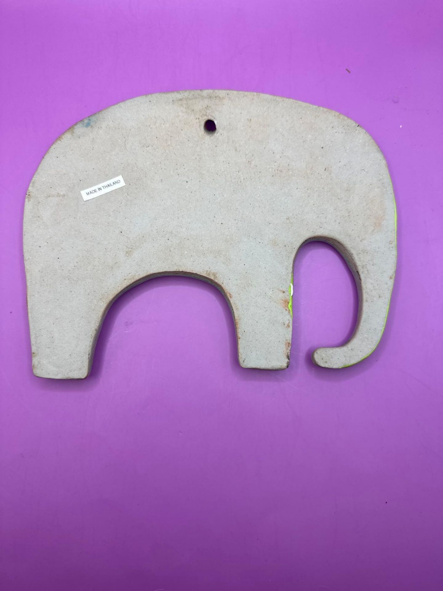 Wall Hanging Ceramic Elephant (Made In Thailand) - Image 5 of 6