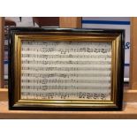 2 x Framed Prints of Music Scores 37 x 27cm (Hotel 16)