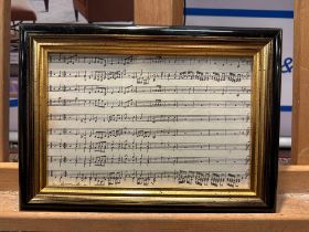 2 x Framed Prints of Music Scores 37 x 27cm (Hotel 16)