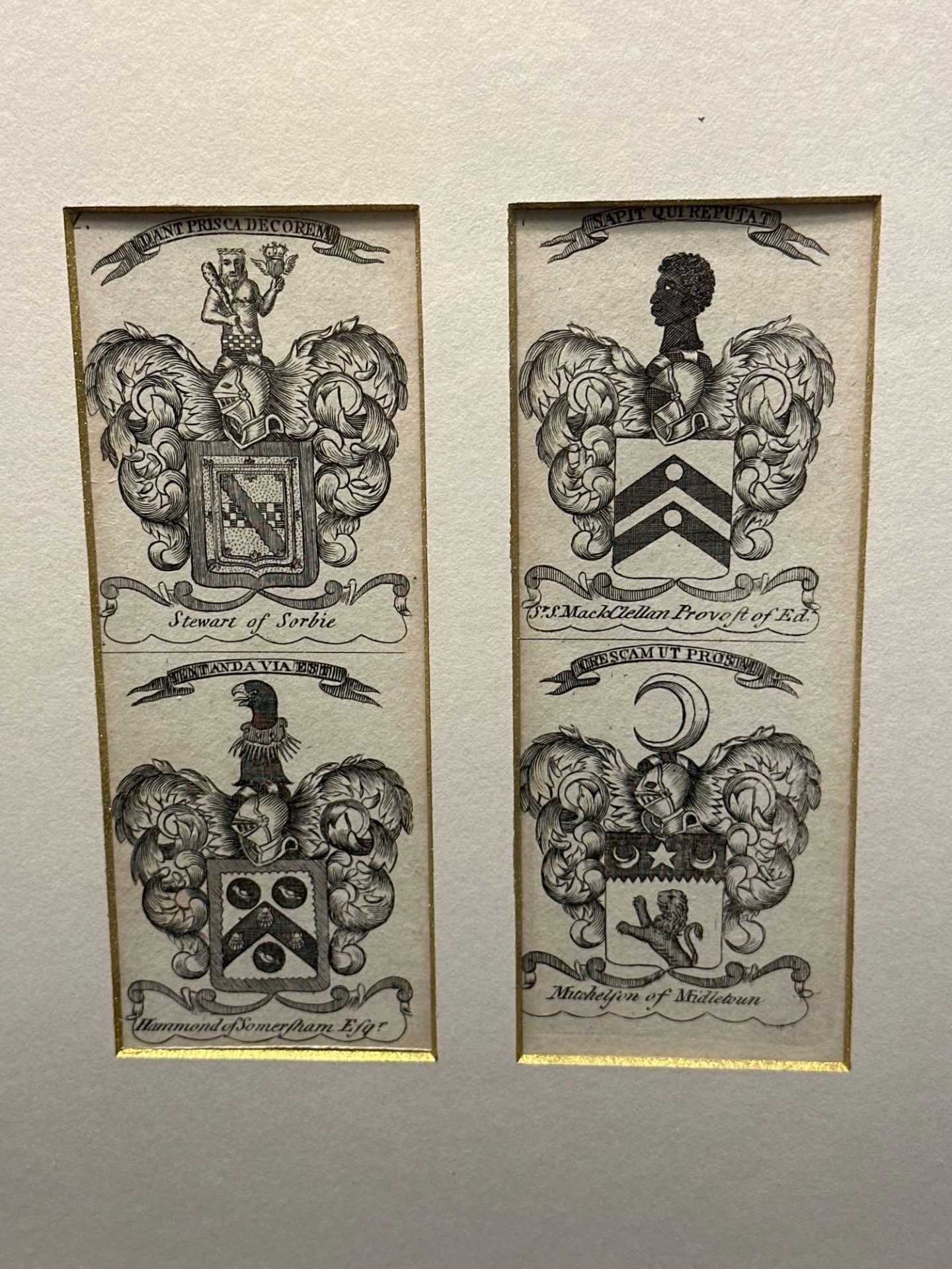 4 x Framed Heraldic Prints - Alexander Nisbet, System of Heraldry Speculative And Practical: With - Image 6 of 6