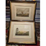 2 x Framed Prints (1) Afternoon, A View In Surrey, Illustration From A Treatise On Landscape