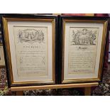 2 x Framed Prints (1) The Title Plate For Facsimile Edition of The Universal Penman By George