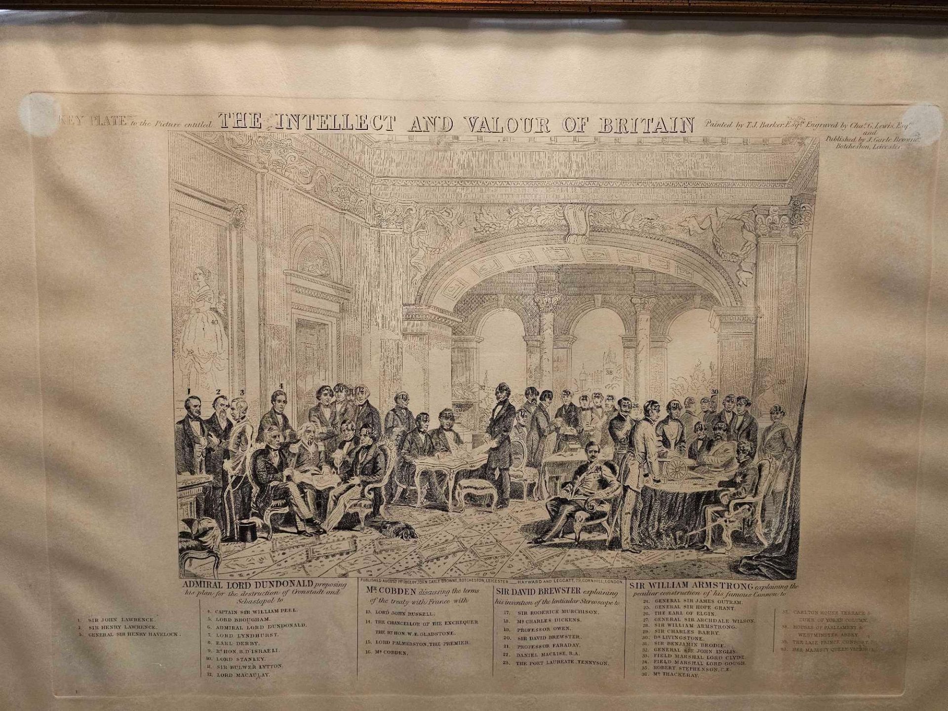 Framed Print The Intellect And Valour of Britain" - A Large Group of British Inventors, - Image 2 of 3