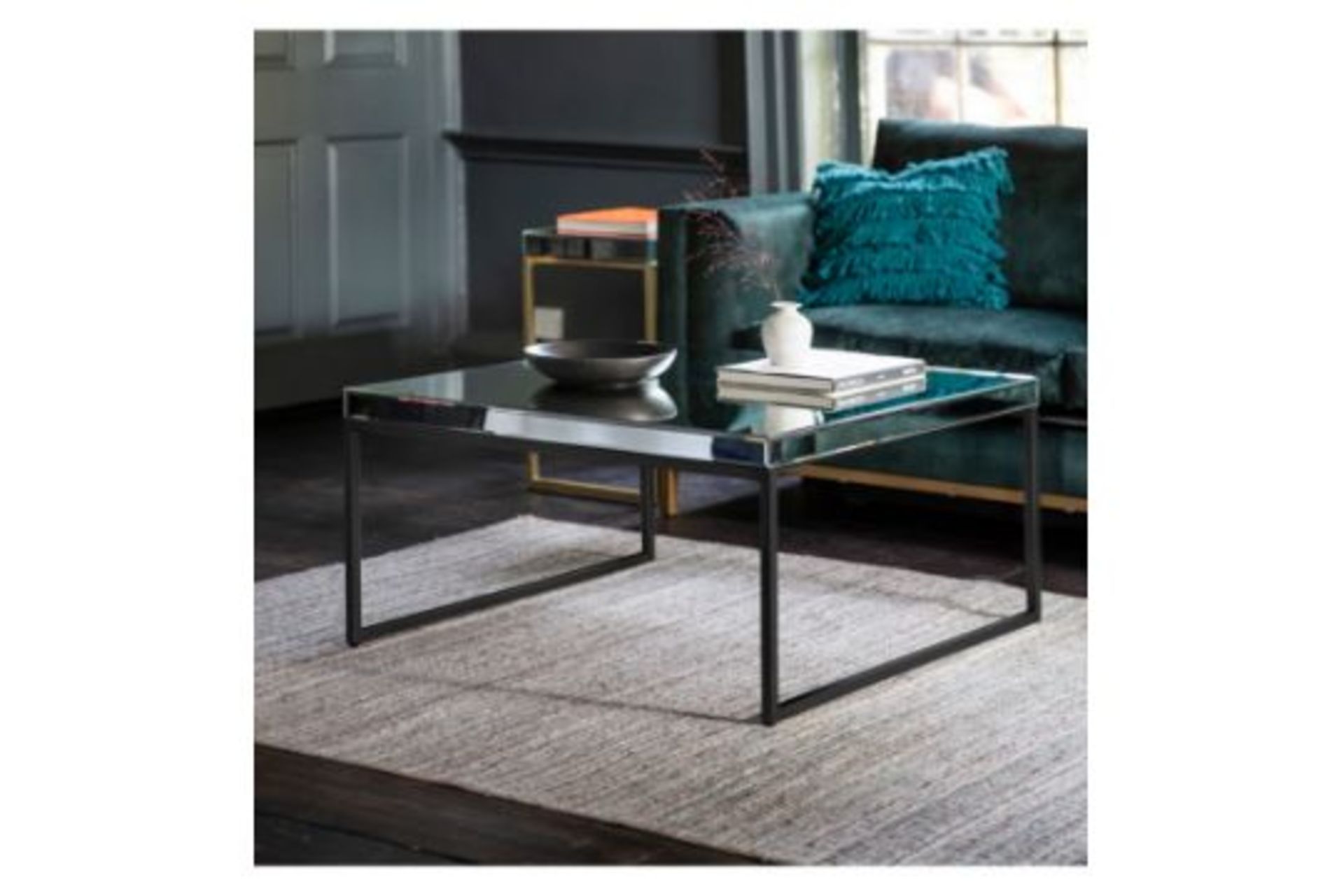 Pippard Coffee Table Black The Coffee Table In Black Features Beautiful Bevelled Mirror All Set