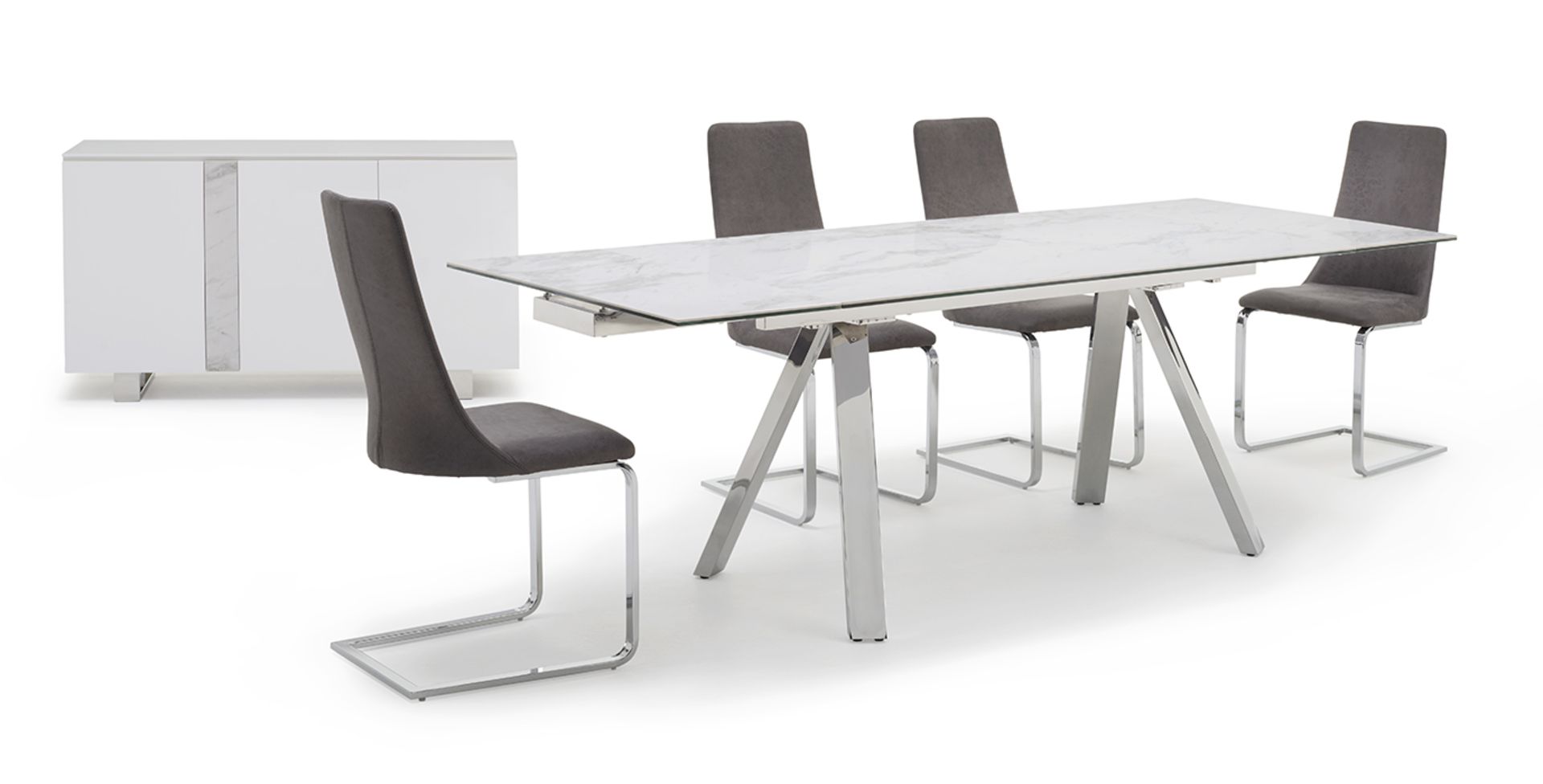 Stromboli Dining Table by Kesterport This glamorous contemporary dining table will add sensational - Image 5 of 13