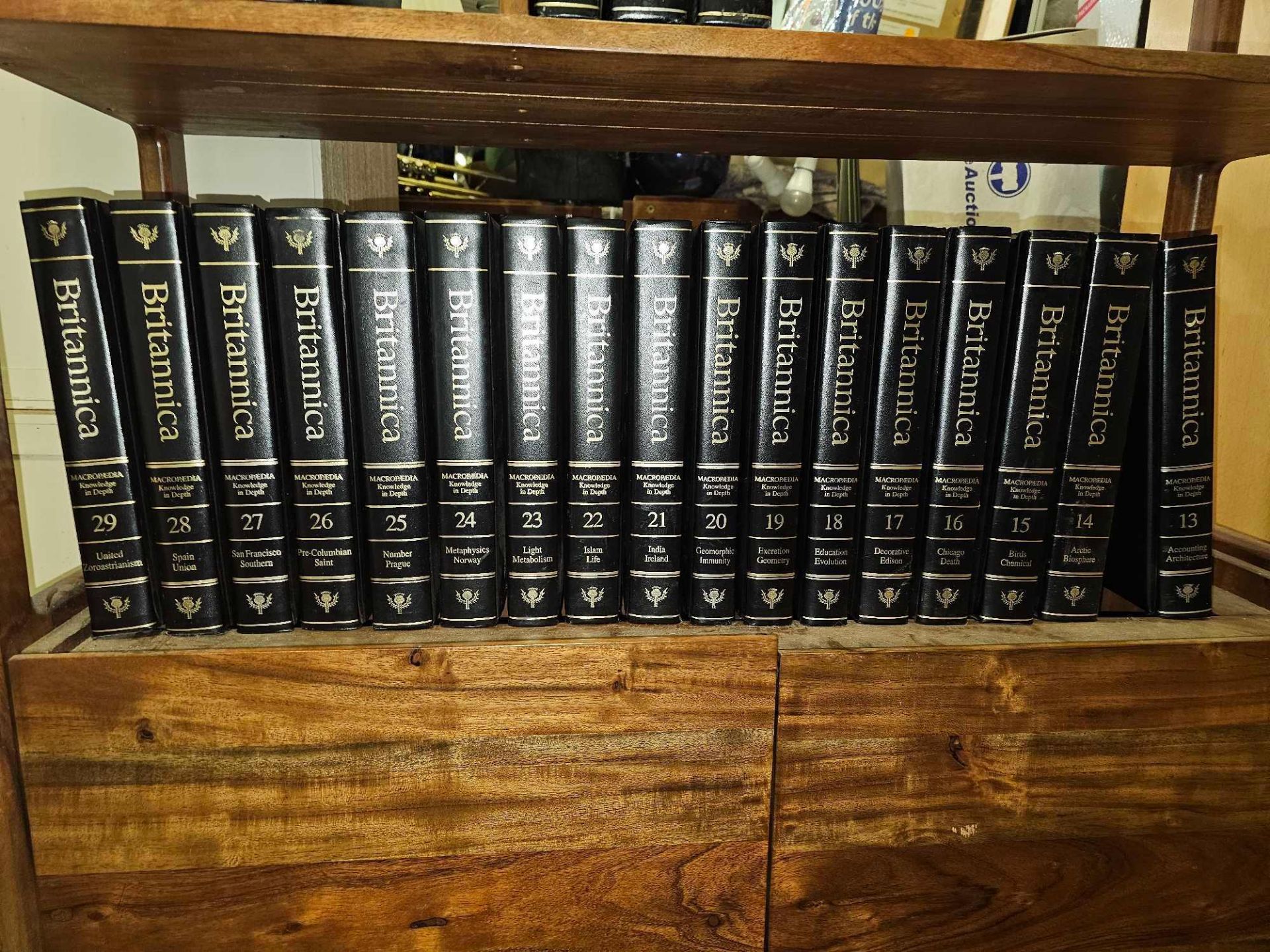 Encyclopaedia Britannica Volumes 13 To 29 Few Marks And Scuffs Throughout 28cm Tall 21cm Wide
