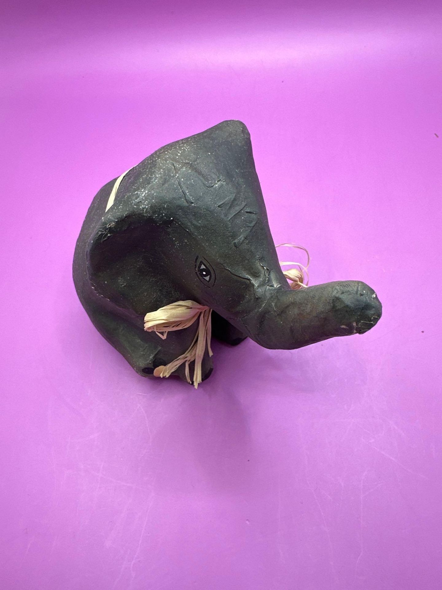 Paper Mache Elephant 10 cm - Made In Thailand - Image 2 of 6