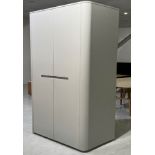 Florence Two Door Wardrobe An attractive two door wardrobe with a satin finish in grey gloss lacquer