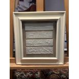 A Set of 4 x Framed Artwork of Plaster Relief Panels Depicting Friezes of The Parthenon 41 x 43cm (