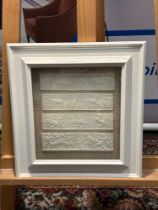 A Set of 4 x Framed Artwork of Plaster Relief Panels Depicting Friezes of The Parthenon 41 x 43cm (