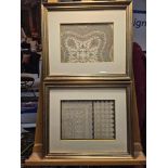 2 x Framed Prints (1) A Lace Shawl By W Vickers, Nottingham. Illustration For Masterpieces of