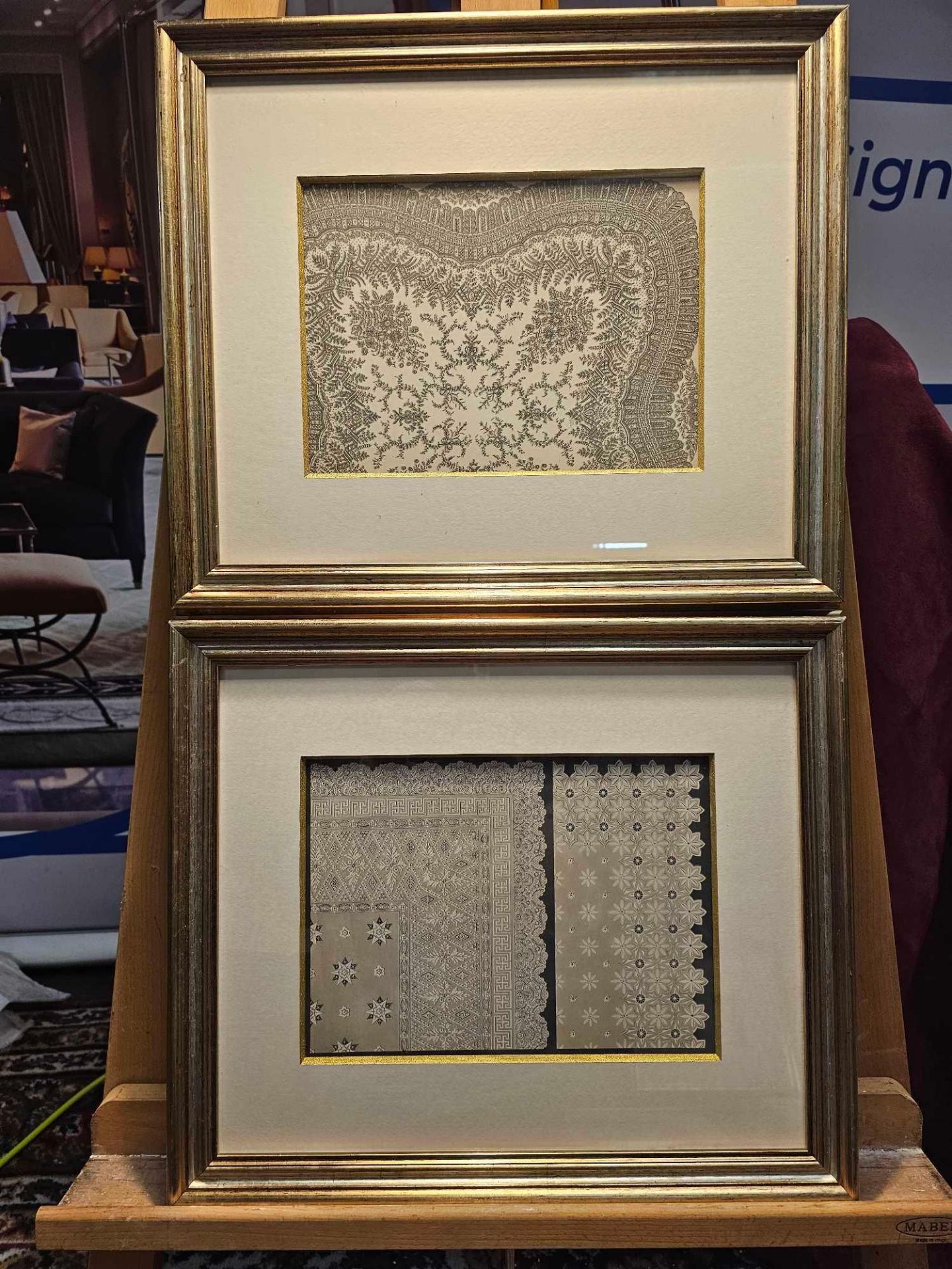 2 x Framed Prints (1) A Lace Shawl By W Vickers, Nottingham. Illustration For Masterpieces of