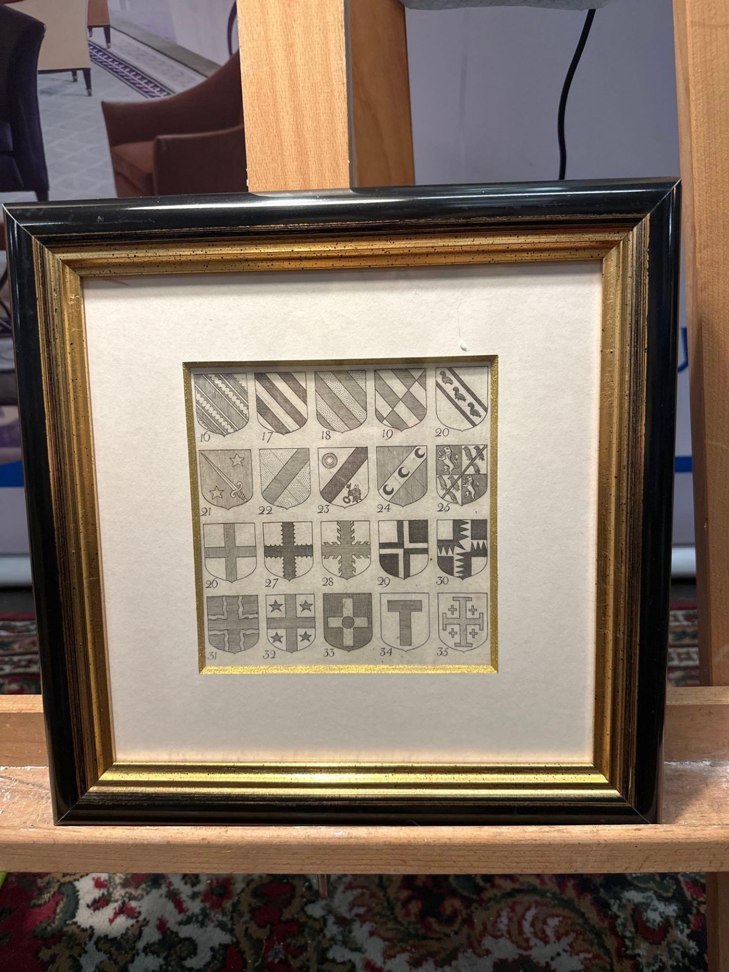 4 x Framed Heraldic Prints - Alexander Nisbet, System of Heraldry Speculative And Practical: With