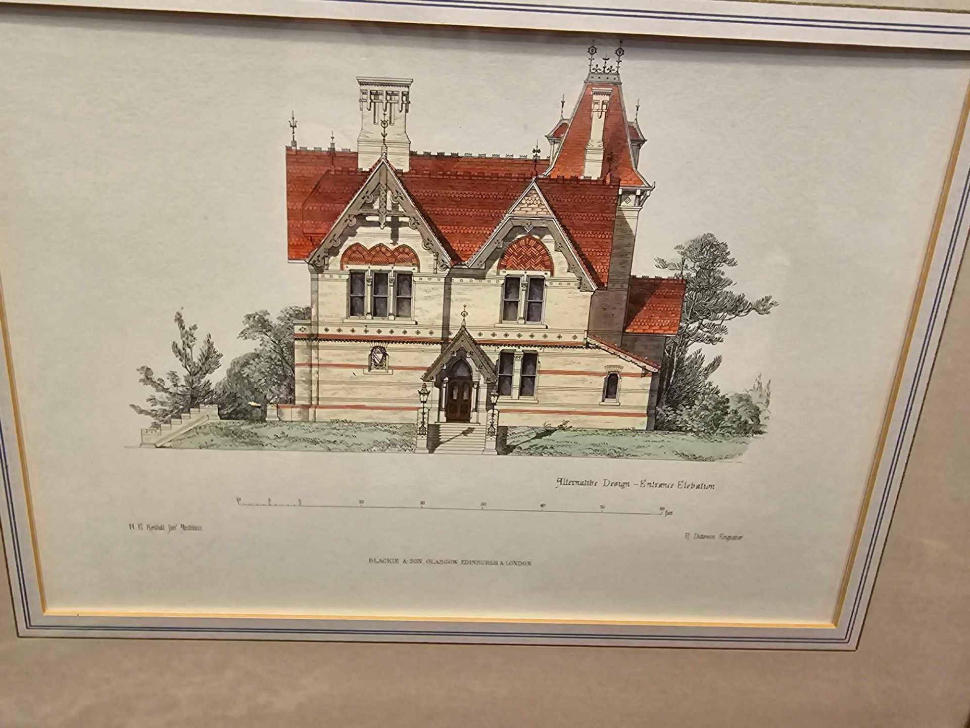 3 x Framed Prints Villa And Cottage Architecture: Select Examples of Country And Suburban Residences - Image 4 of 4