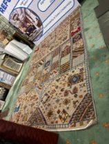 A North African Carpet, Morocco, Wool Pile And Flatweave Mix, On Cotton Foundation .The Grey Field