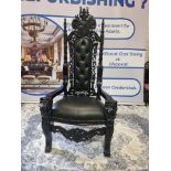 Throne Chair This Antique Style Throne, Ceremonial Or Trophy Chair Was Inspired By A 19th Century