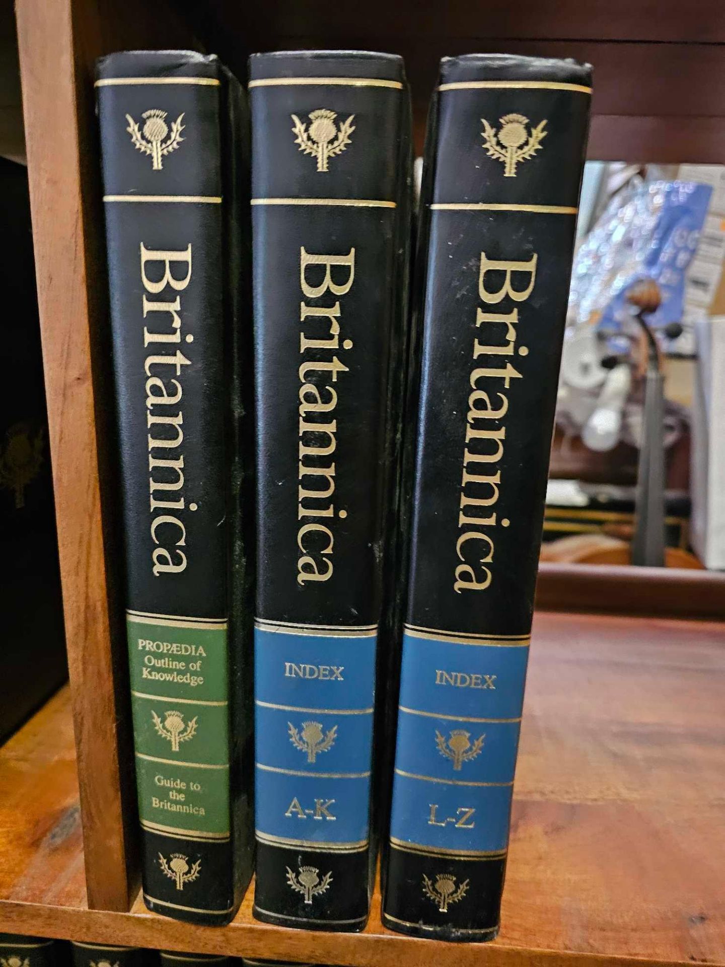 Encyclopaedia Britannica 3 x Volume Books Index A-K, Index L-Z And Propedia Outline Of Knowledge