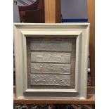 A Set of 4 x Framed Artwork of Plaster Relief Panels Depicting Friezes of The Parthenon 41 x 43cm (