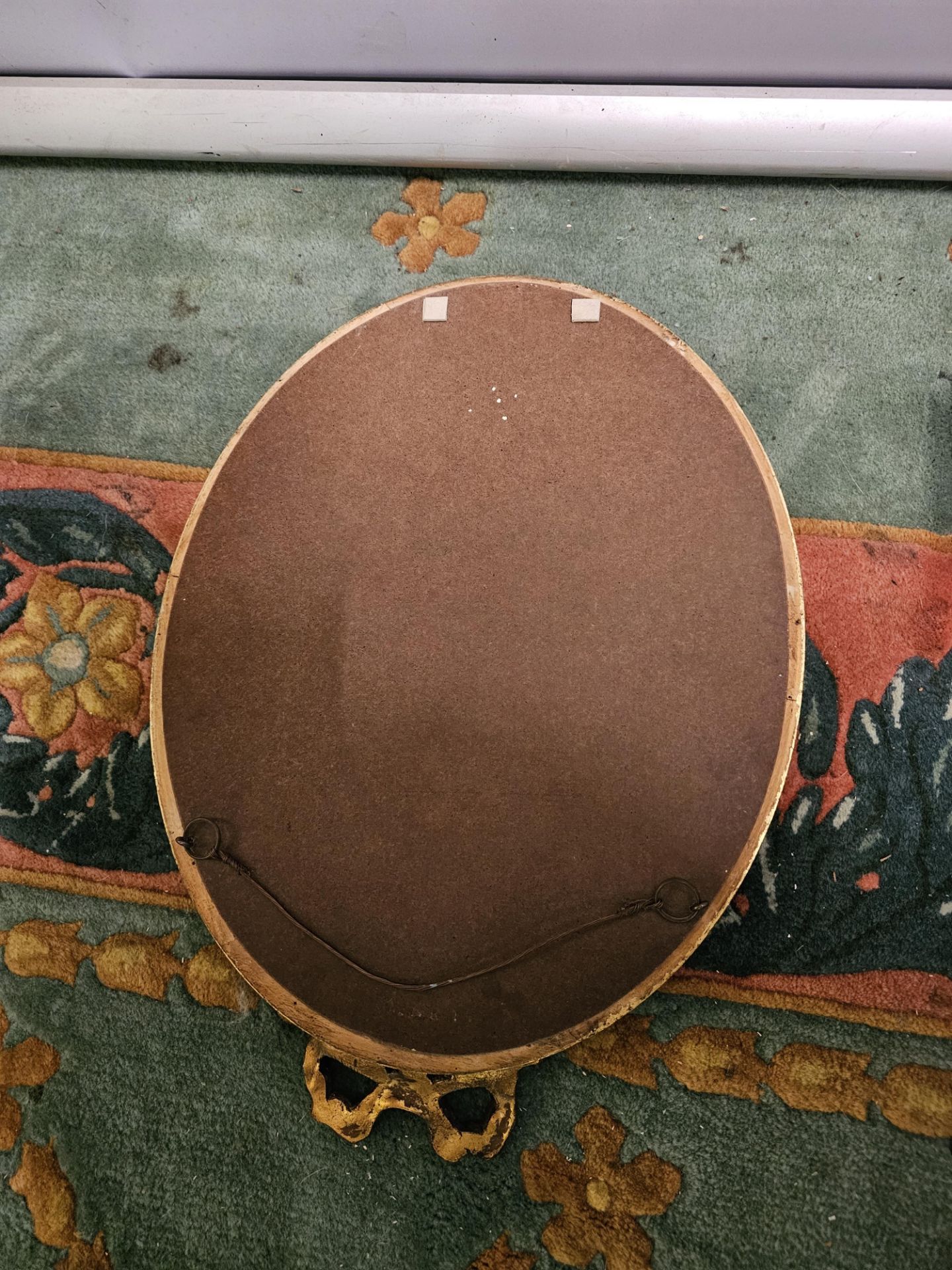 Oval gilt wood mirror bevelled edge Invite the romance of French style into your home with this - Image 5 of 5