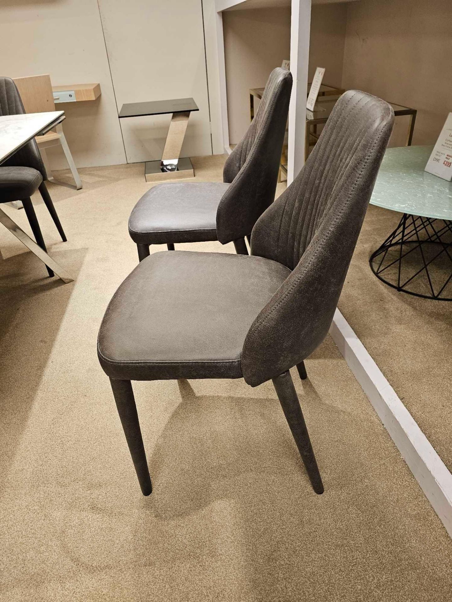 A set of 6 x Lundy Chairs by Kesterport The Lundy Chair is fully upholstered in our popular dark - Image 5 of 6