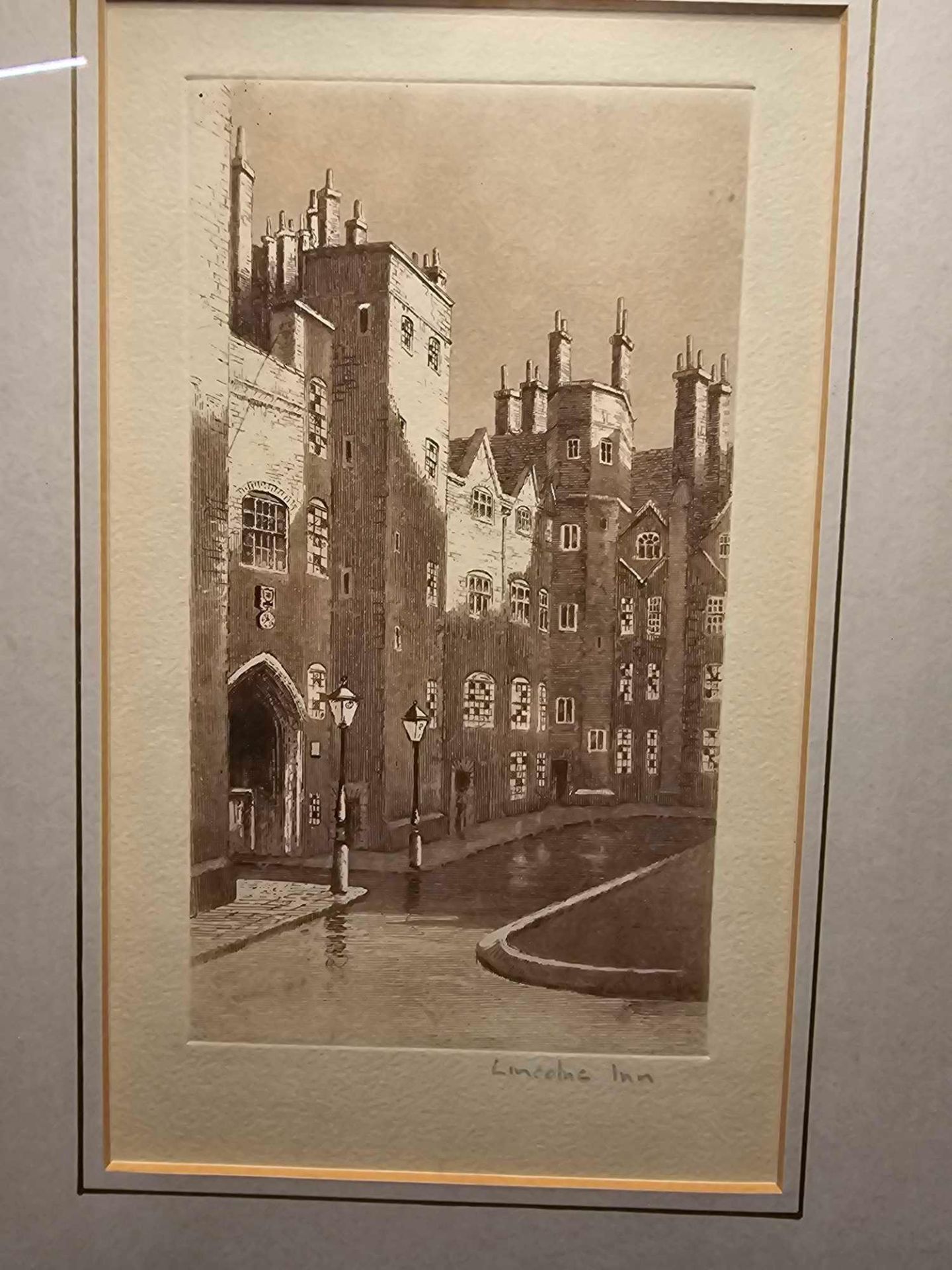 2 x Framed Prints (1) Old Square, Lincolns Inn Showing The Interior Side of The Gateway, Built In - Image 3 of 4