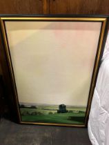 Artwork Giclee Landscape Pastures Signed Jo Chance 122 x 77cm