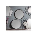 Brand New Boxed Novia Mirror Bronze This Modern Round Wall Mirror Has A Overlapping Bronze