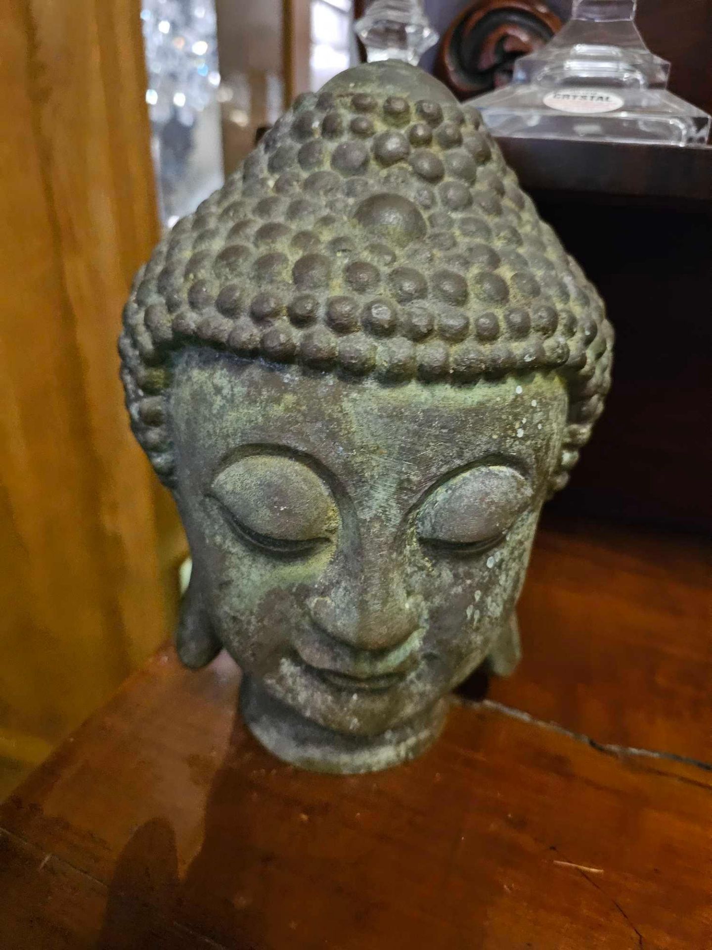 Buddha Head 27cm Carved