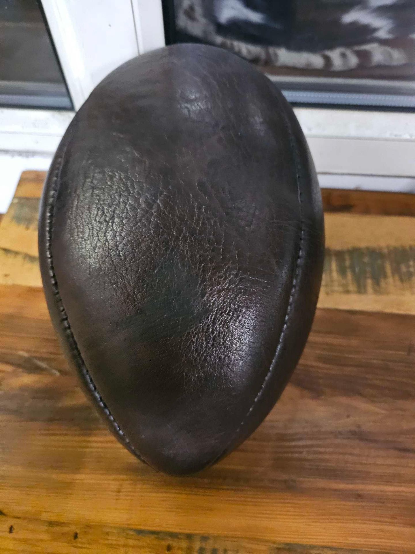 A Decorative Full Leather Rugby Ball And A Leather Football - Image 3 of 6