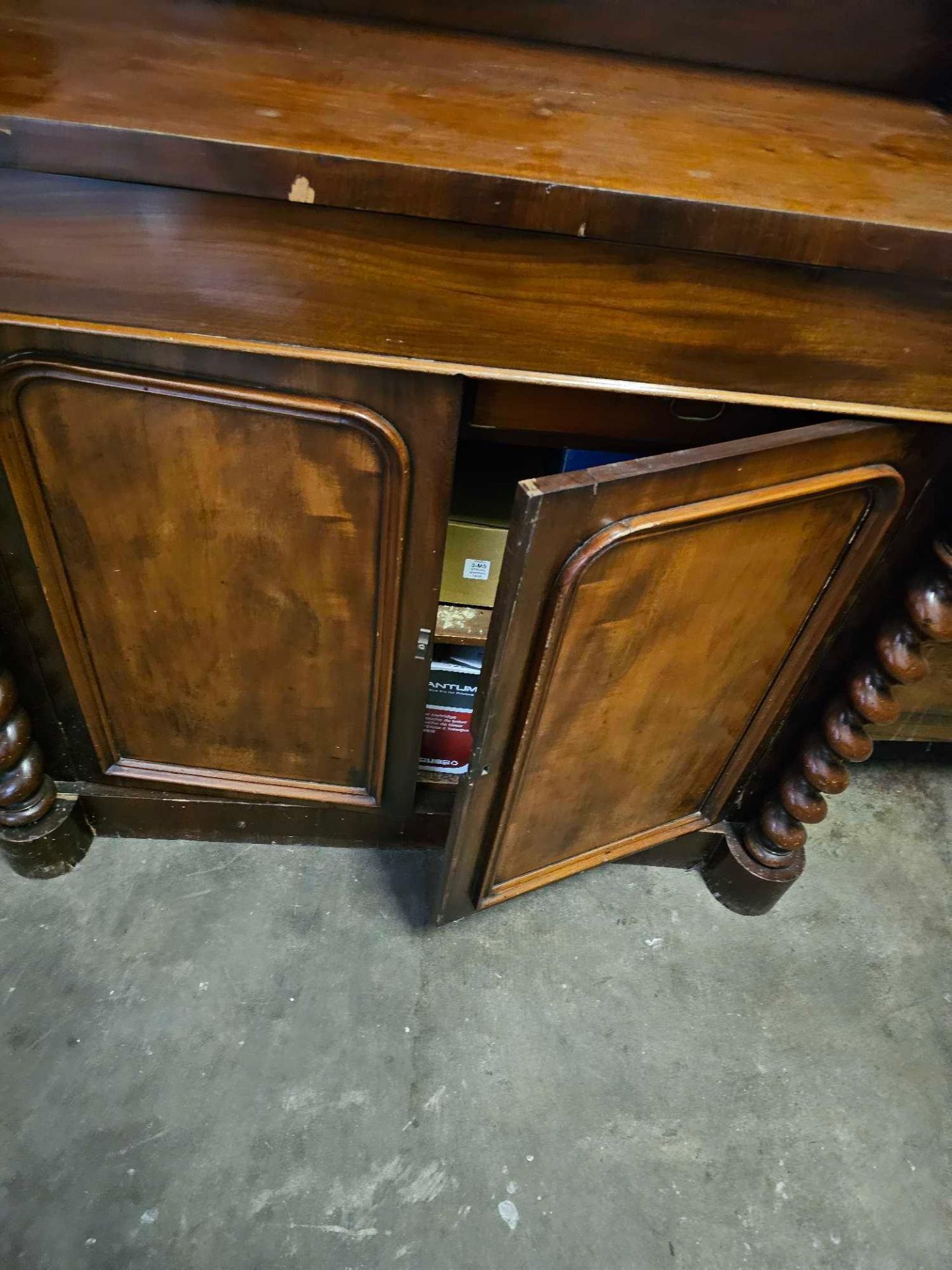 A Mahogany Victorian Style Chiffonier Two Door Cupboard With Drawers 120 x 55 x 150 (A/F) - Image 2 of 7