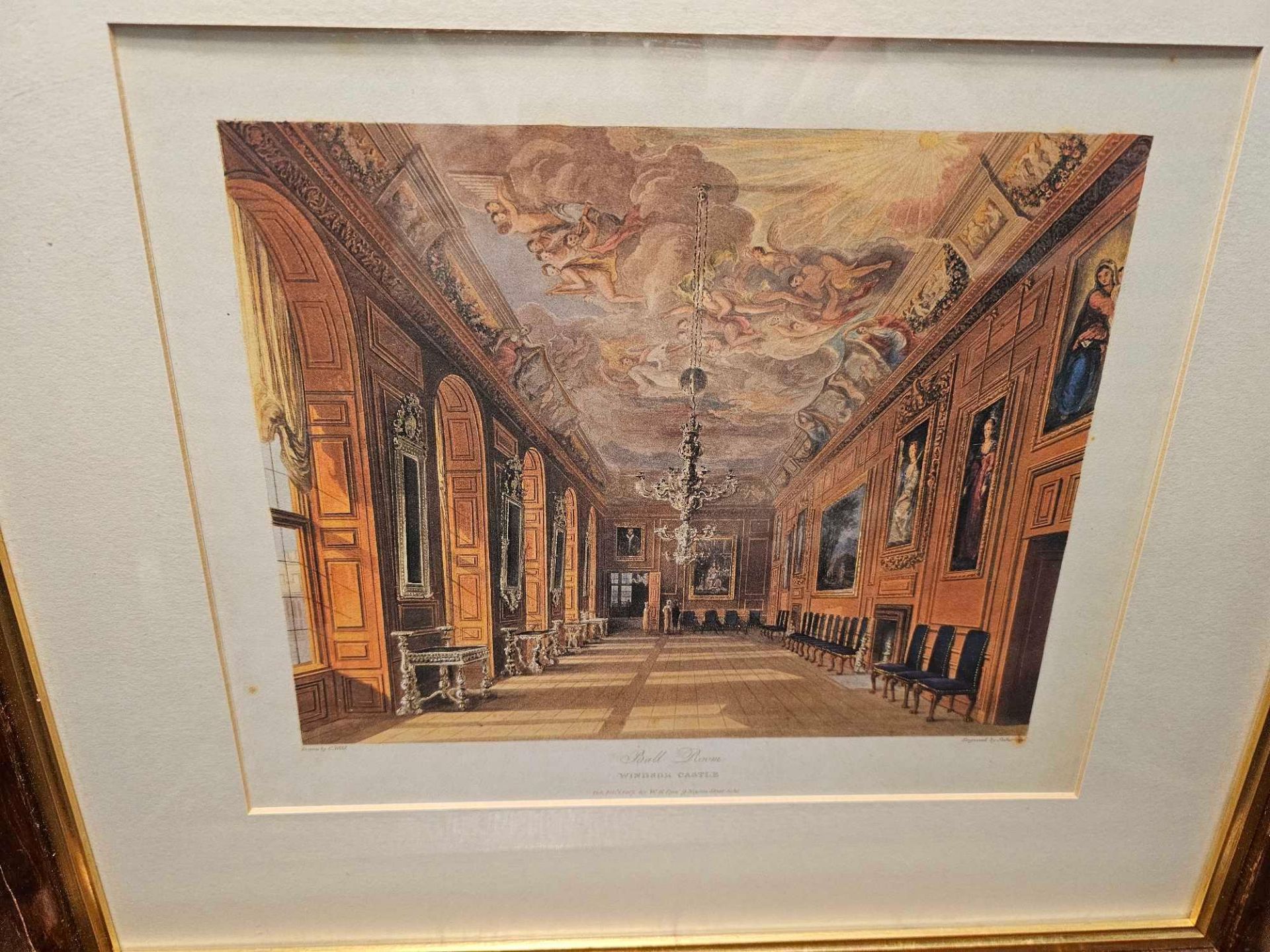 2 x Framed Prints Thomas Sutherland (1785/1838) Ballroom, Windsor Castle And Another Similar 51 x - Image 3 of 4