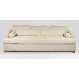 Eveleyn Sofa Deep Media sofa in Libeco Belgian Linen Oatmeal Linen - An exceptionally spacious and