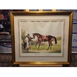 Framed Print Ghuznee', Winner of The Oaks - 1841 / With Characteristic Portraits of Mr. John Scott &