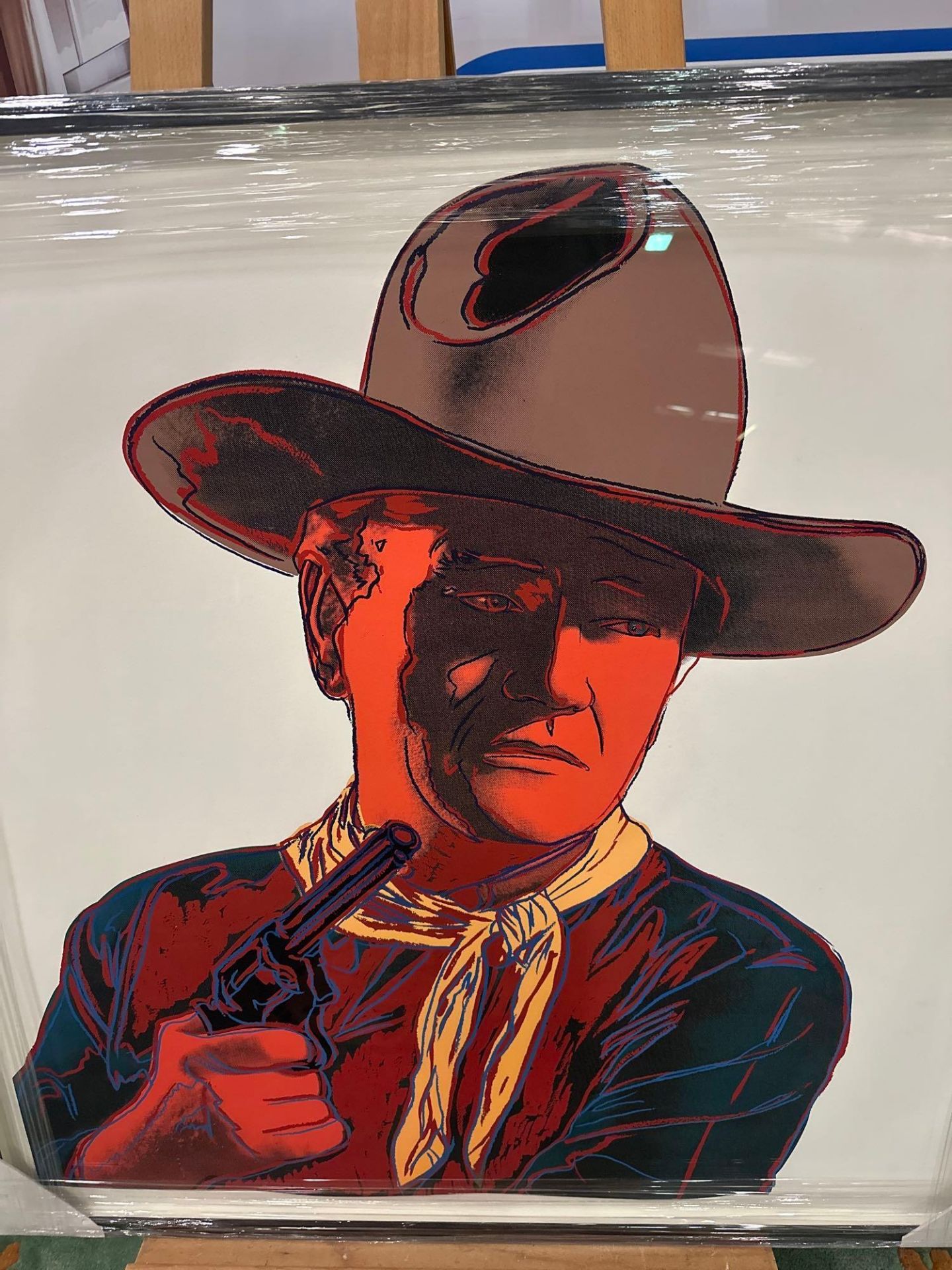 Framed Screenprint In Colour John Wayne, From Cowboys And Indians Andy Warhol (1928-1987) On - Bild 2 aus 2