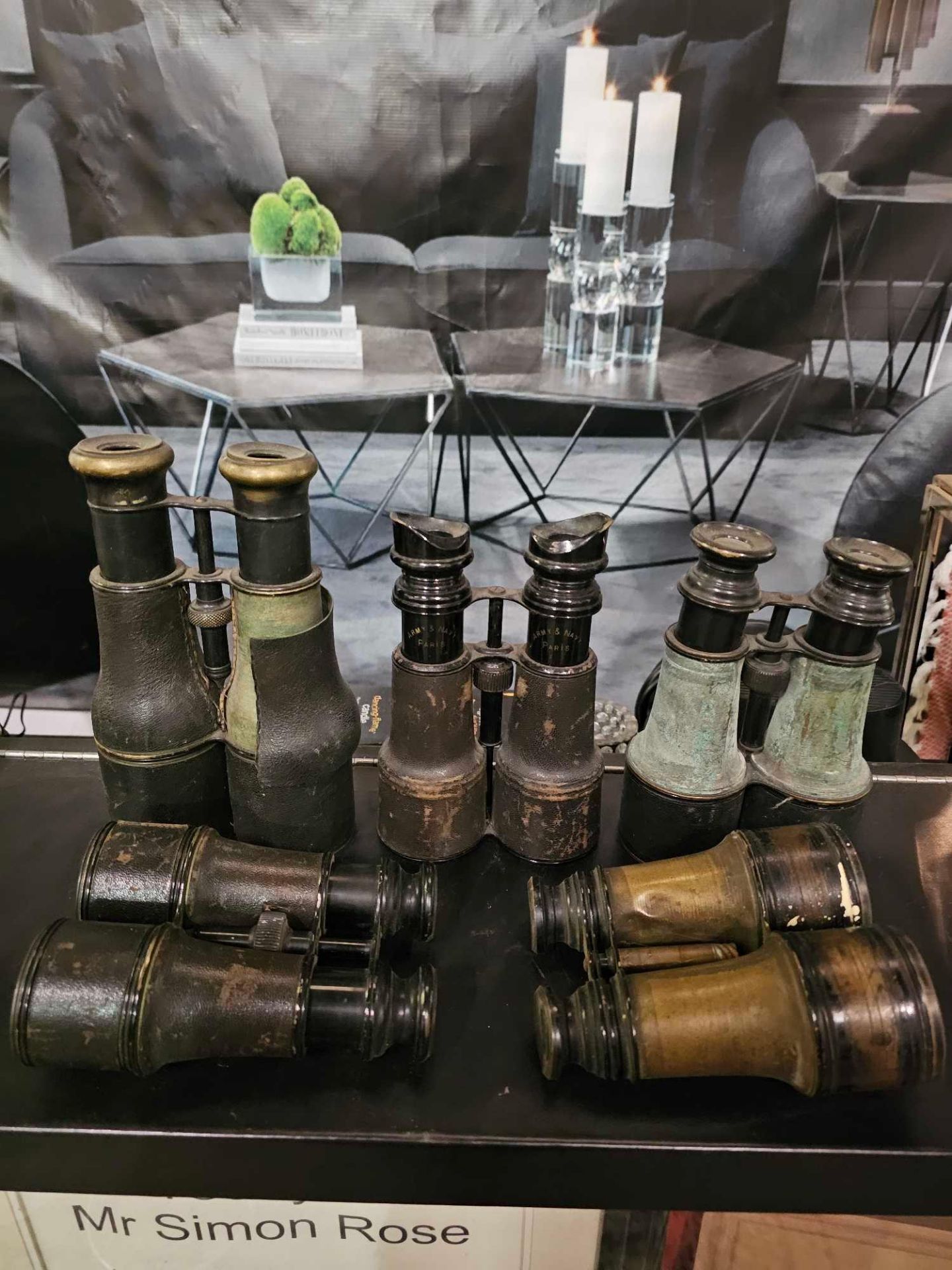 A Collection Of 5 x Vintage Binoculars As Photographed